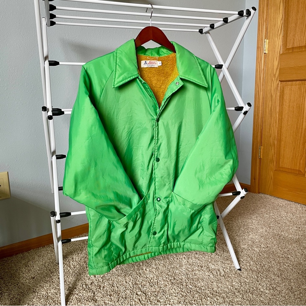 Vintage 1960s 1970s John Deere Green Windbreaker Field Utility Jacket